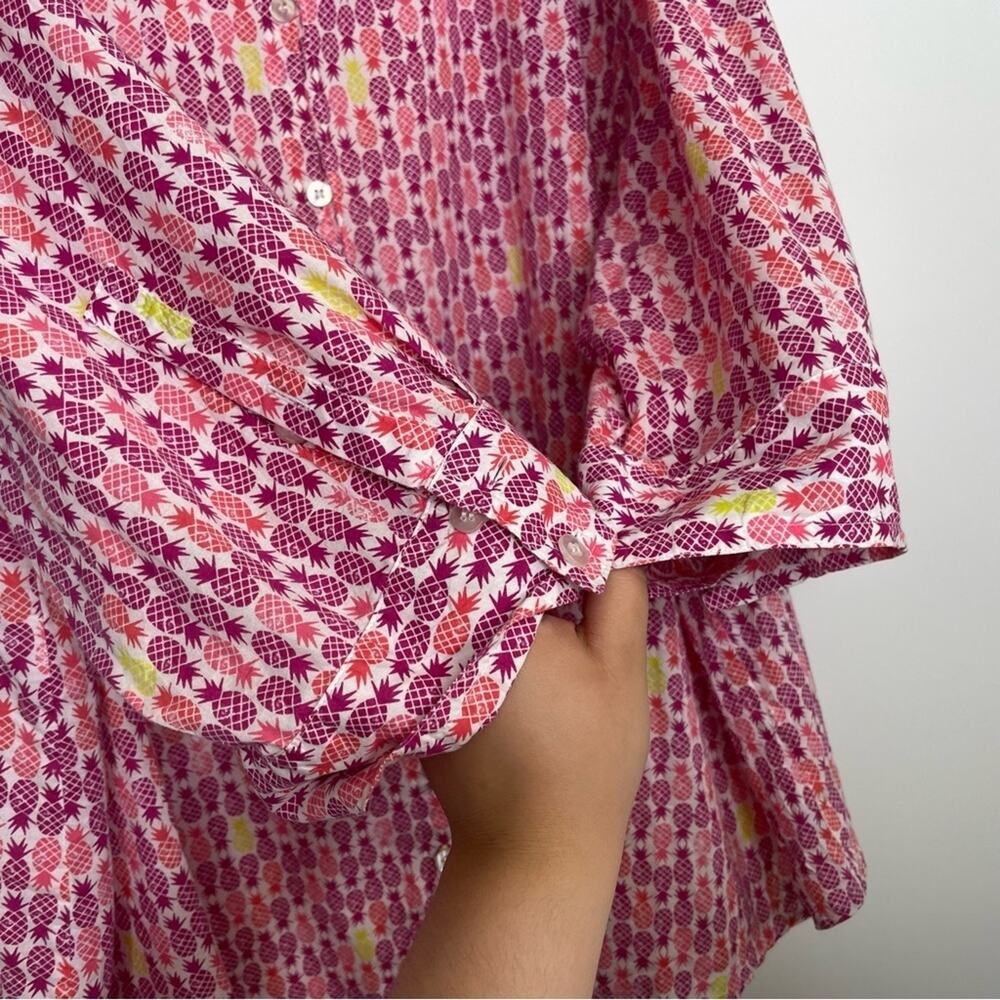 Catherines Pineapple Pattern Button Down Women's … - image 7